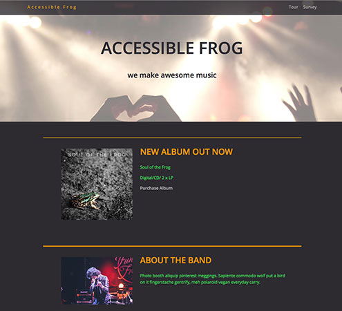 Accessibility refactor webpage