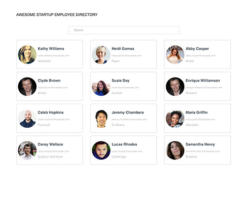 Employee directory