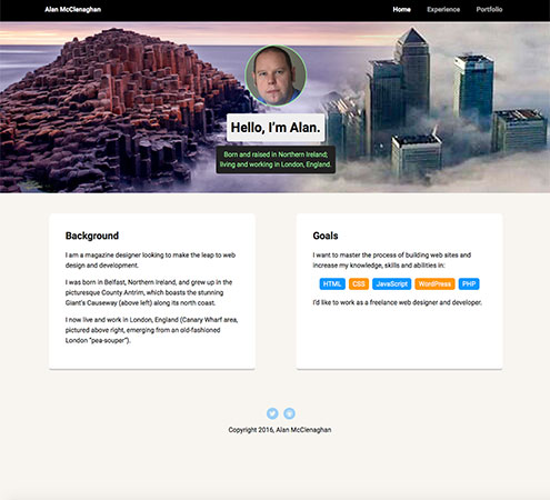 Personal profile website