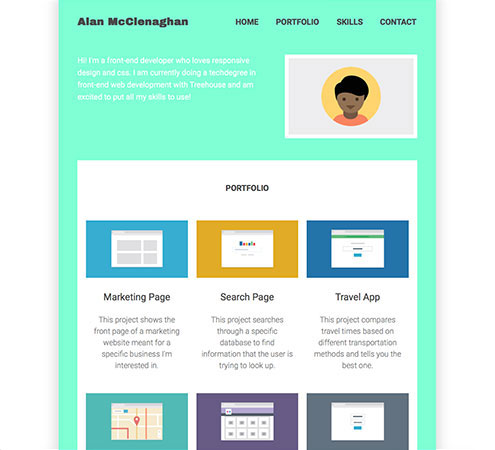 Responsive layout for a website