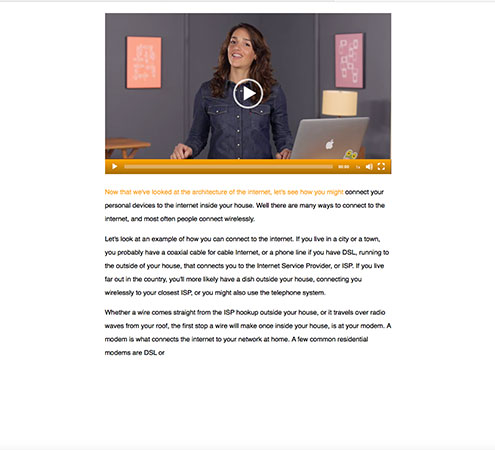 Interactive video player